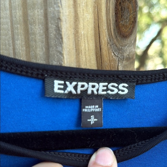 Express Colorblock Blue and Black Mini Dress Size SP - Picture 2 of 2